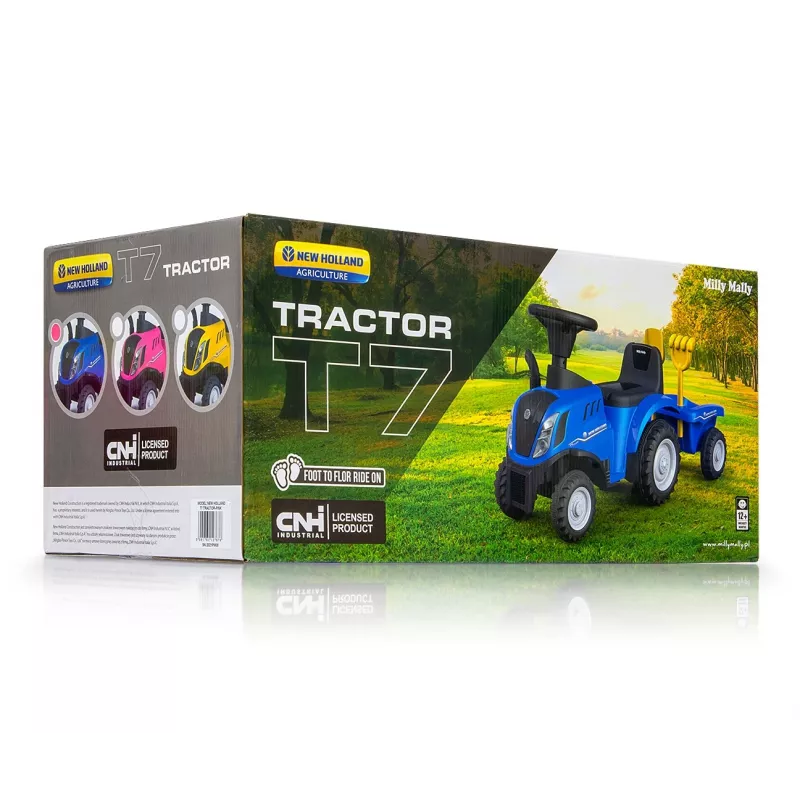 Braucamais bērnu auto milly mally New Holland T7 traktors, modelis 27652, zils