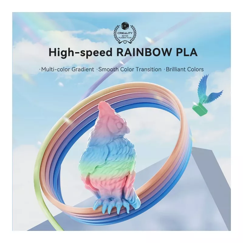 Creality PLA kvēldiega spole 1,75 mm 1 kg — zila, zaļa, rozā (3301010425)