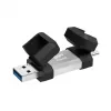 USB zibatmiņa Silicon Power 256 GB USB Type-A / USB Type-C, USB 3.2 Gen 1, alumīnija‑gumijas vāciņš