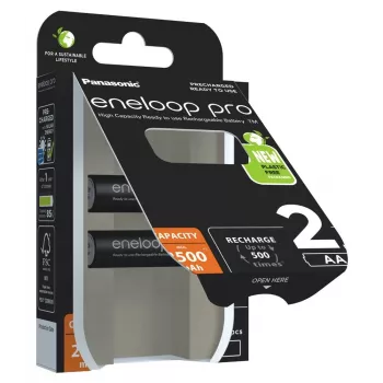 Uzlādējamās baterijas PANASONIC ENELOOP PRO AA 2500 mAh 2 gab. (BK-3HCDE/2CP)