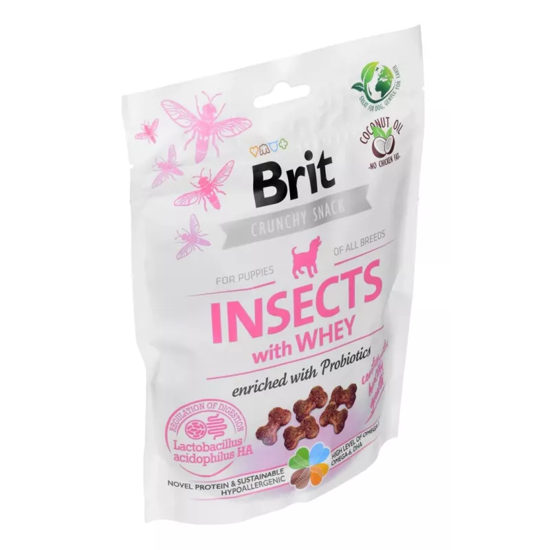 BRIT Care Crunchy snack Puppy Insects - suņu kārums - 200g