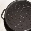 Saute panna ZWILLING STAUB BRAISERS apaļa 28 cm, melna, dibena Ø 22,2 cm