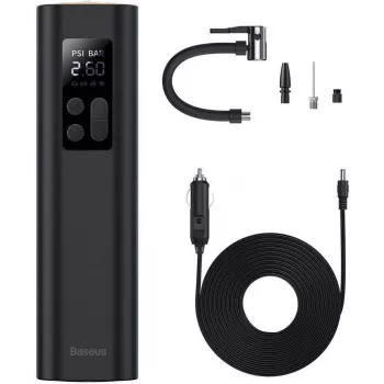 Mini gaisa kompresors Baseus Schwarz pārnēsājams, kompakts dizains, modelis 6932172603175
