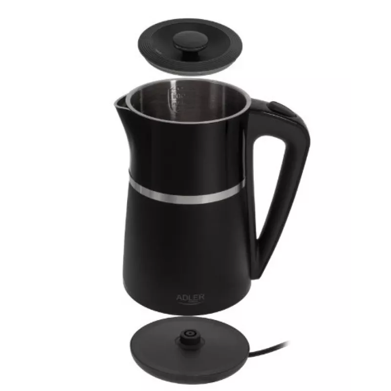Elektriskā tējkanna Adler 1,7 l 2200 W melna