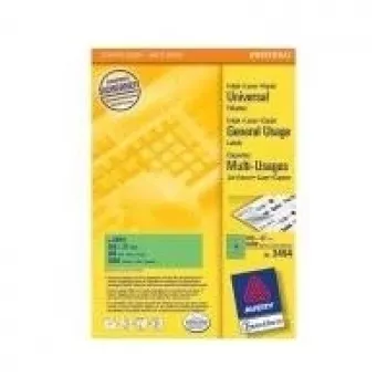 Pašlīmējošā printera uzlīme AVERY 3454 Zaļa 105 x 37 mm