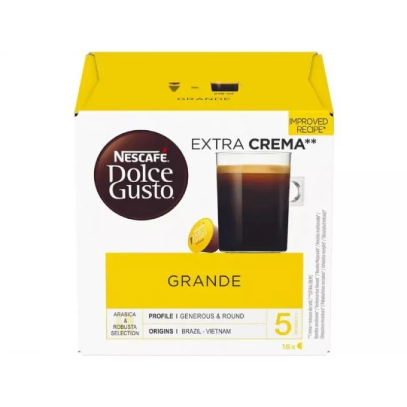 Nescafe Dolce Gusto Grande kafija, 16 kapsulas