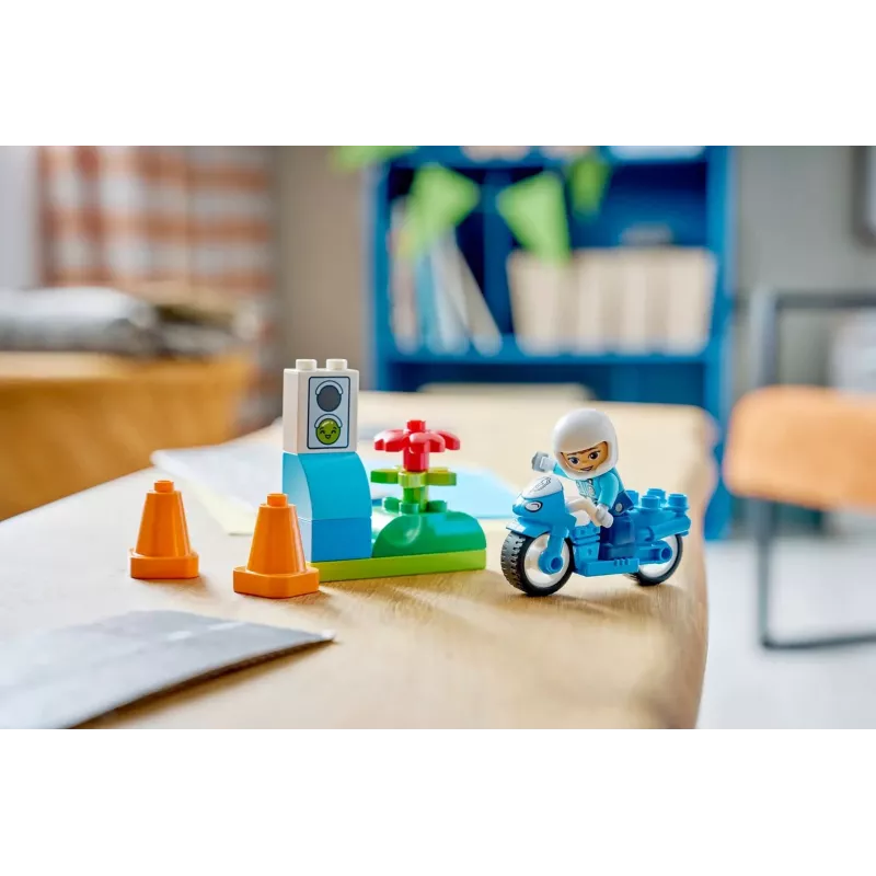 LEGO DUPLO 10471 Zilais policijas motocikls