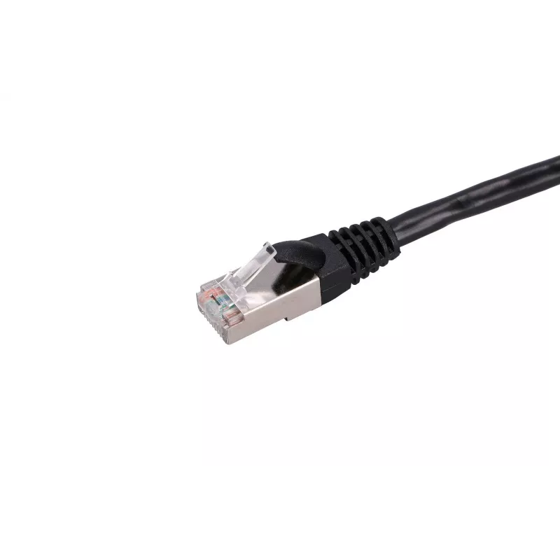 LAN ielāpu vads Extralink Cat5e FTP 5 m, vara vītais pāris, RJ-45–RJ-45, melns