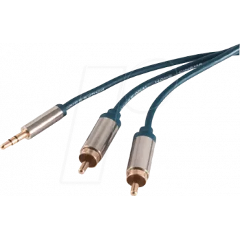 shiverpeaks SP30833-plāns audio kabelis 3 m 3.5 mm 2 x RCA zils - hroms (SP30833-plāns)