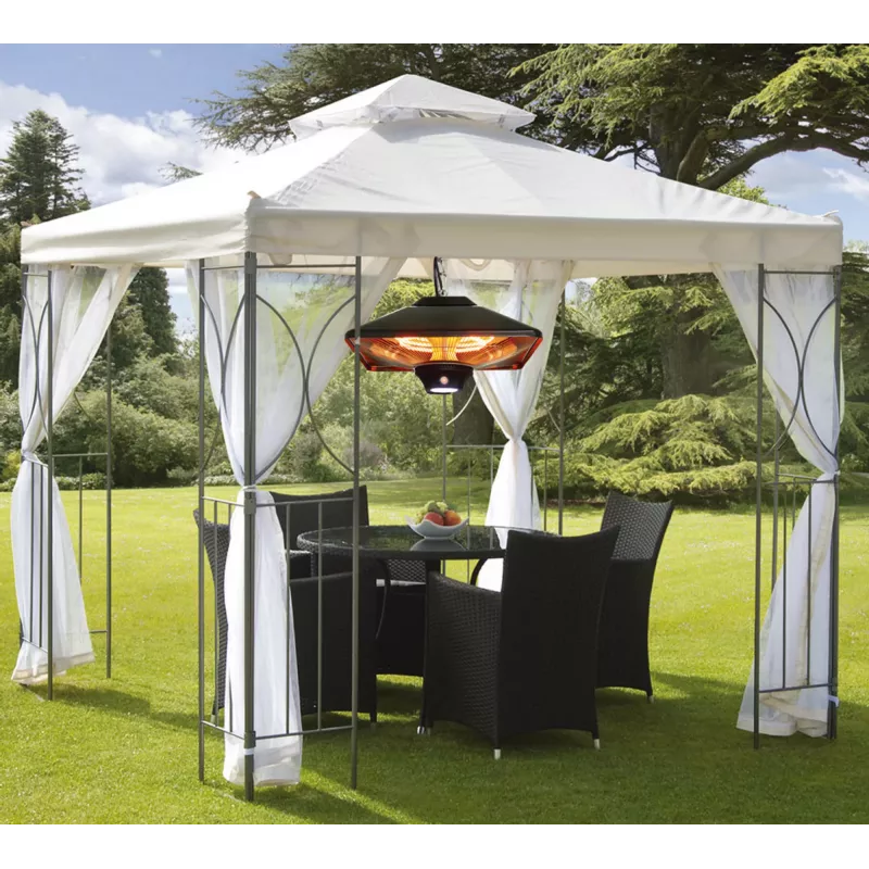 TunaBone Electric Ceiling Patio Heater | TB2088-01 | Terases sildītājs | 2000 W | Jaudas līmeņu skaits 3 | Melns | IP24