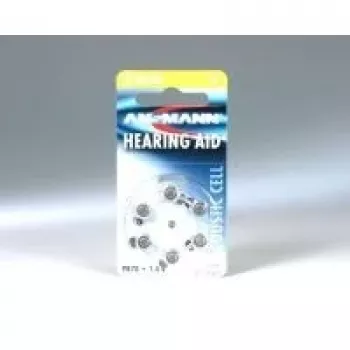 1x6 Ansmann Zinc-Air 10 (PR70) dzirdes aparātu baterijas