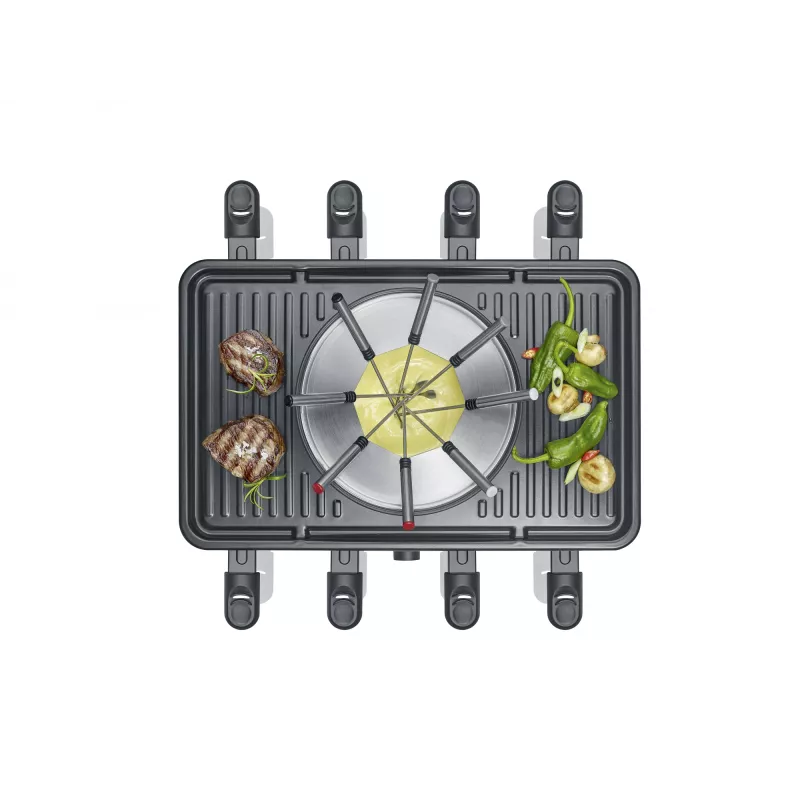 Raclette Grill Severin RG 2347 8 Persons 1400 W Melns