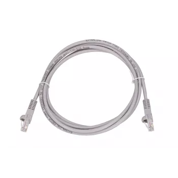 LAN ielāpu vads Extralink Cat.5e UTP 2 m, RJ-45 uz RJ-45, pelēks