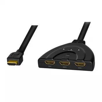 LogiLink - Video/Audio dalītājs/pārslēdzējs - 3 x HDMI - galddatoriem