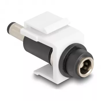 DeLOCK Keystone Module DC 5.5 x 2.1 mm female to male balta
