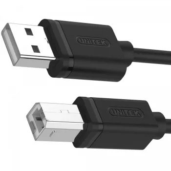 USB 2.0 kabelis Unitek Y-C420GBK, USB A uz USB B, 3 m, melns