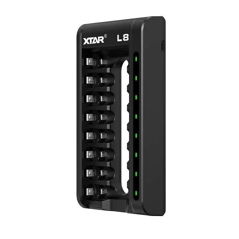 AA/AAA 1,5 V un 1,2 V viedais akumulatoru lādētājs - 8 sloti