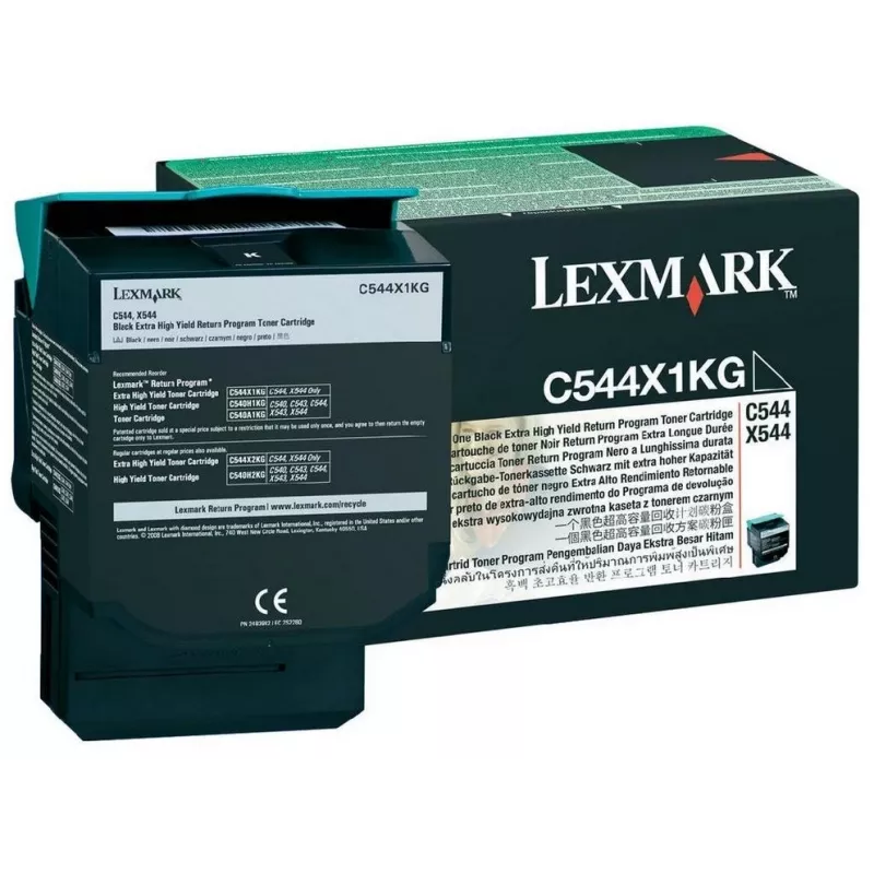 Lexmark C544X1KG - Melna tinte - priekš C544dn, C544dtn, C544dw, C544n, X544dn, X544dn RCS, X544dtn, X544dw, X544n
