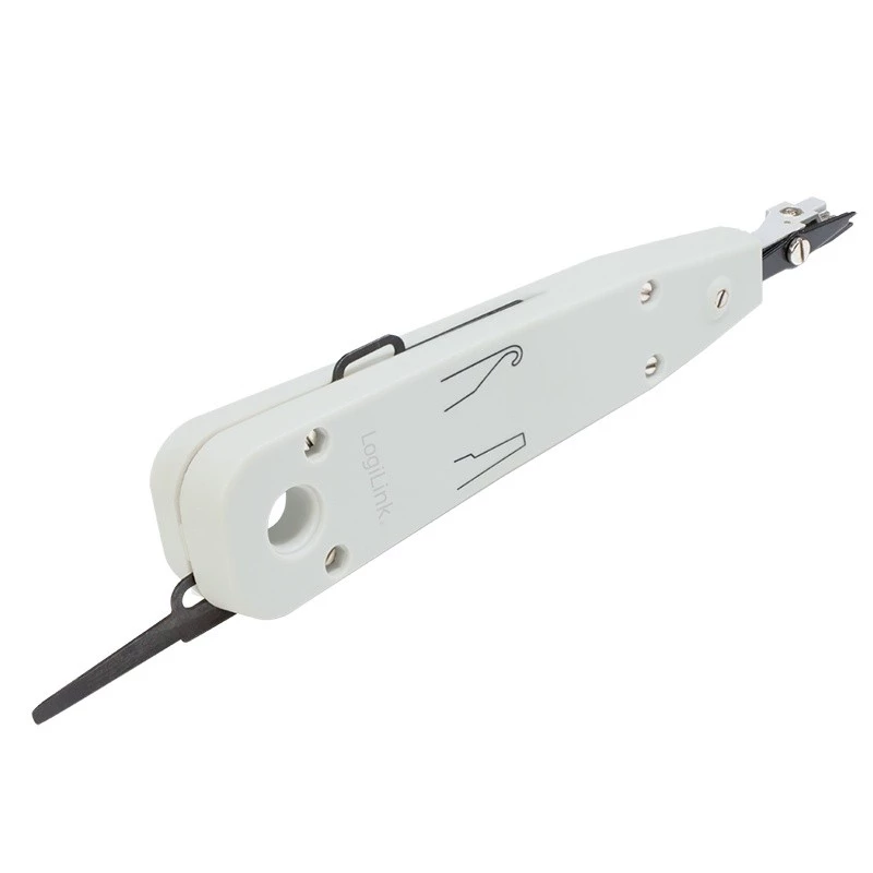 Kabeļu presēšanas knaibles LOGILINK WZ0001A RJ45/RJ11, ar iebūvētu griezēju un noņēmēju, balta