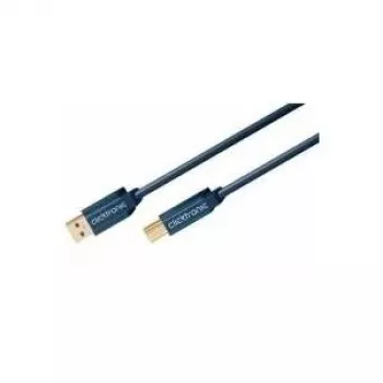 ClickTronic 1,8m USB3.0 A - B vīr.-vīr. 1,8m USB A USB B zils USB kabelis (70092)