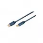 ClickTronic 1,8m USB3.0 A - B vīr.-vīr. 1,8m USB A USB B zils USB kabelis (70092)