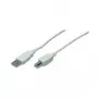 M-CAB - USB vads - USB Type A, 4 kontaktu (vīr.) - USB Type B, 4 kontaktu (vīr.) - 3,0 m - pelēks (7100039)
