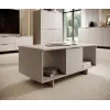 Kafijas galdiņš cama meble ALMA 100×55×55 cm, taisnstūrveida smilškrāsas galda virsma, kašmira apdare