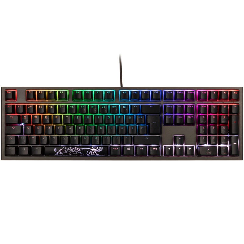 Ducky Shine 7 tastatūra, spēlēm, USB, pelēka