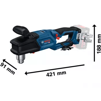 Bezvada leņķa urbis GRD 18V-127 Professional solo, 18 volti (zils/melns, bez akumulatora un lādētāja)