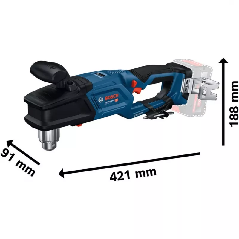 Bezvada leņķa urbis GRD 18V-127 Professional solo, 18 volti (zils/melns, bez akumulatora un lādētāja)