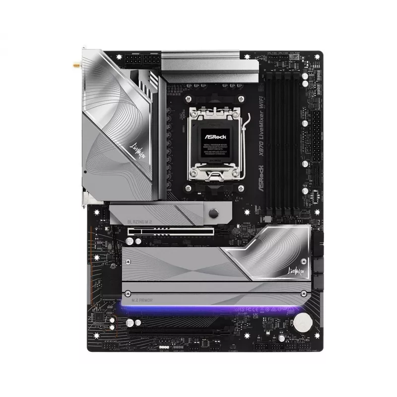 Mātesplate ASROCK X870 (ligzda AM5, ATX, DDR5, 4 atmiņas sloti, X870LIVEMIXERWIFI)