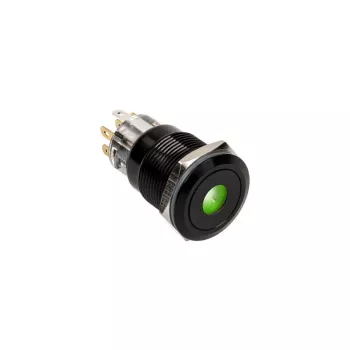 DimasTech Vandalizācijas izturīgs slēdzis/poga 19mm Melnsline Dot RGB PD218