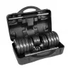 REBEL ACTIVE Regulējamās hanteles futrālī 30 kg ar stieni