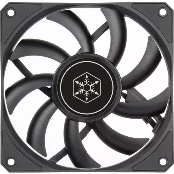 Korpusa ventilators SILVERSTONE SST-AS120B 120 mm melns caurspīdīgs, 3-pin