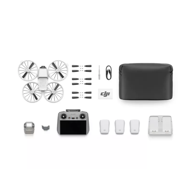 Quadcopter DJI Flip Fly More Combo RC 2 — 4 rotori, 48 MP kamera, 3840×2160, max ātrums 16 m/s, diapazons 14000 m