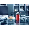 Travel mug Leifheit 03245 nerūsējošais tērauds 350 ml, dubultsienu, hermētisks, paceļams vāks, melns/sarkans