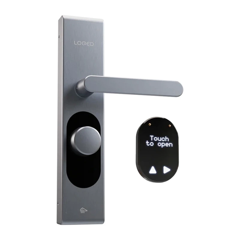 Viedā durvju slēdzene Shelly LOQED Touch Stainless Steel bezatslēgas ieeja, skārienjutīga vadība, viedās mājas integrācija