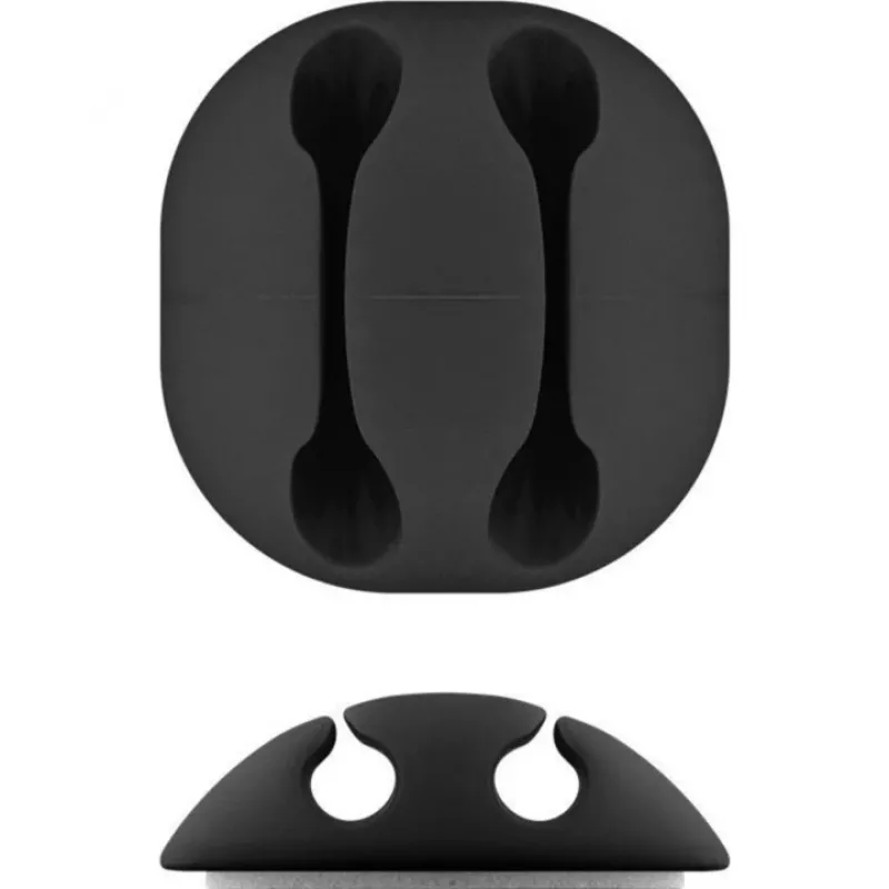 Kabeļu klips Goobay 70683 Galds Siena Melns 5 gab.