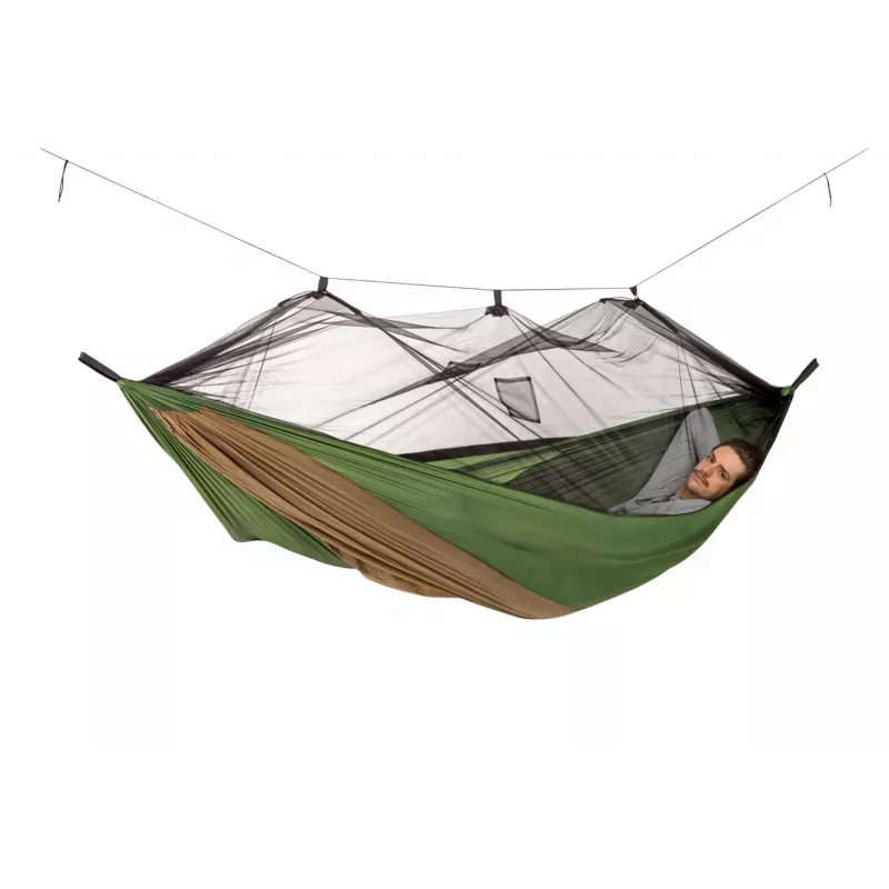 Adventure Moskito Hammock Thermo AZ-1030430, kempinga šūpuļtīkls zaļš/brūns