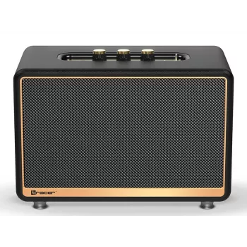 Pārnēsājams stereo skaļrunis TRACER M45 melns — Bluetooth 5.0, 45 W RMS, FM radio, iebūvēts mikrofons, bateriju darbināms
