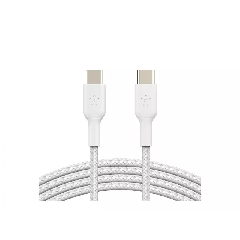 Pīts USB-C uz USB-C kabelis 1m Balts