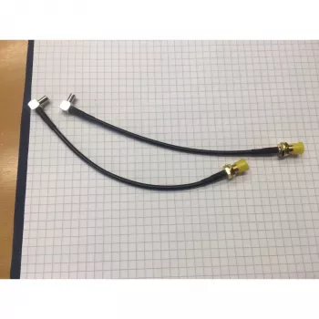 Antenas pigtails SMA F uz TS9 15cm 2 gab. komplekts - antena/TV - adaptera kabelis (ANT-PIG-SMAF-TS9-15)