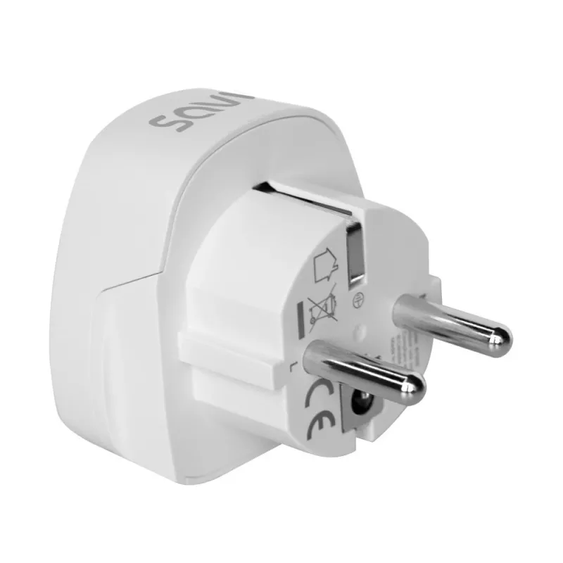 SAVIO AP-01 ceļojuma adapteris, ASV ligzda – ES spraudnis