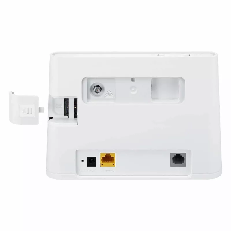 Bezvadu galda maršrutētājs HUAWEI B311-221 Vienas joslas 2.4 GHz Wi‑Fi 4 (802.11n), Gigabit Ethernet, 4G LTE, SIM slots, RJ-11, 12V 1A, balts