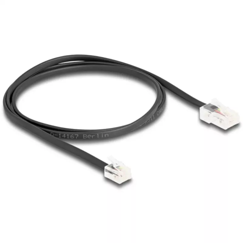 Tīkla kabelis DeLOCK 88035 RJ45 uz RJ11 1m Melns