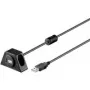 USB kabelis Goobay USB2.0 0.6m USB A Melns