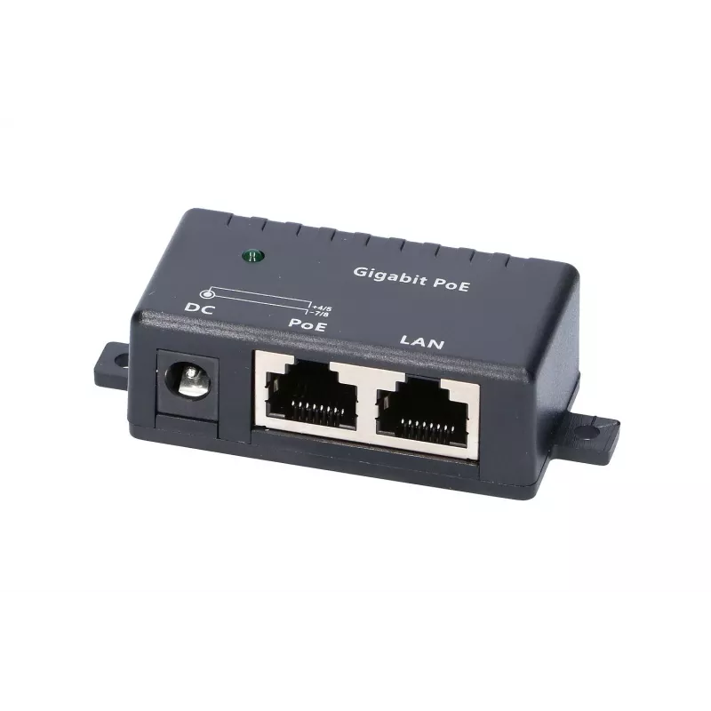 Gigabits PoE inžektors Extralink 1 ports, 1x 1000Mb/s RJ45, Cube