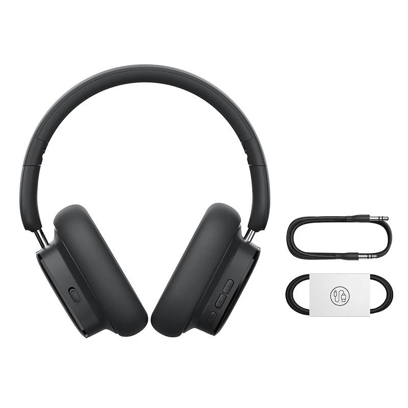 Baseus Bowie H1i austiņas Bezvadu galvas saite Zvani/Mūzika USB Type-C Bluetooth Melns