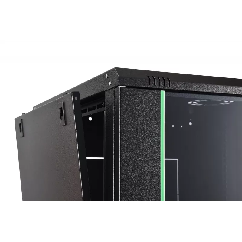 Pie sienas stiprināms tīkla korpuss DIGITUS Dynamic-N DN-37111 — 12U, 600x600 mm, IP20, atslēgas slēdzene