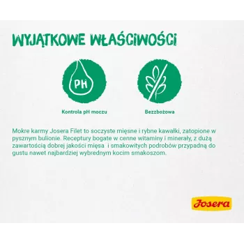 JOSERA Fileja ar vistu un pīli - mitrā kaķu barība - 70 g